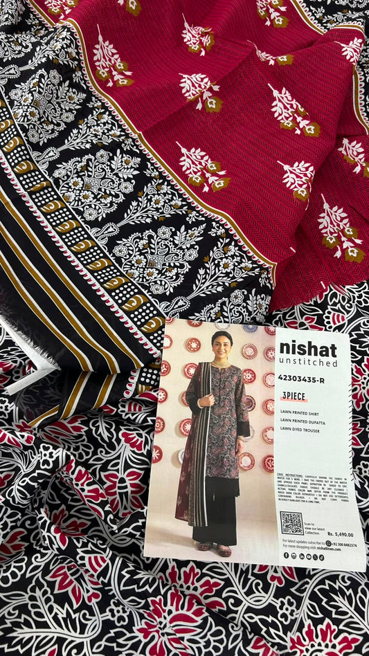 NISHAT LAWN 3 PC