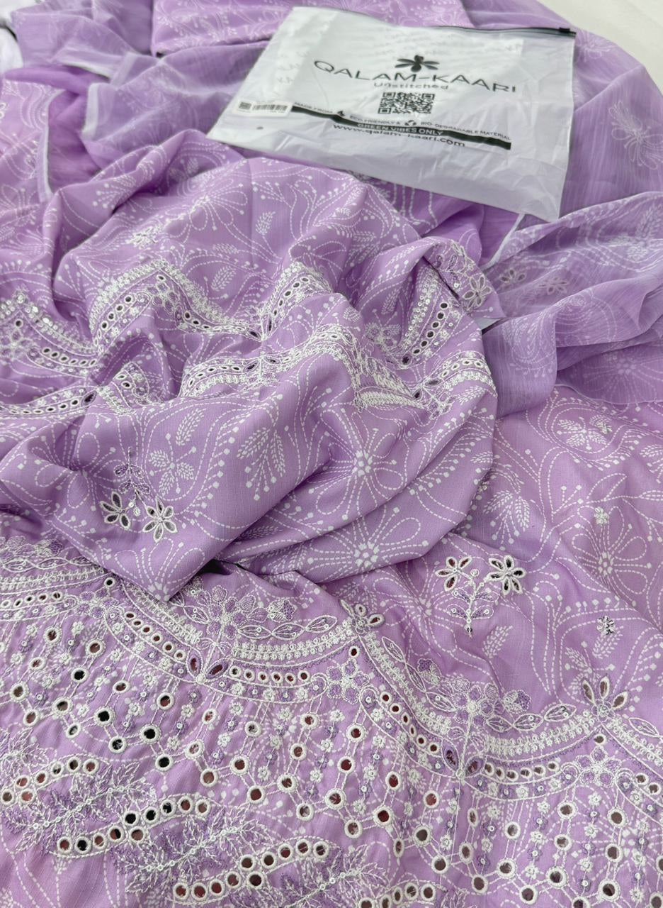 QALAMKAARI EMB 2 PC SHIRT DUPATTA LUXURY