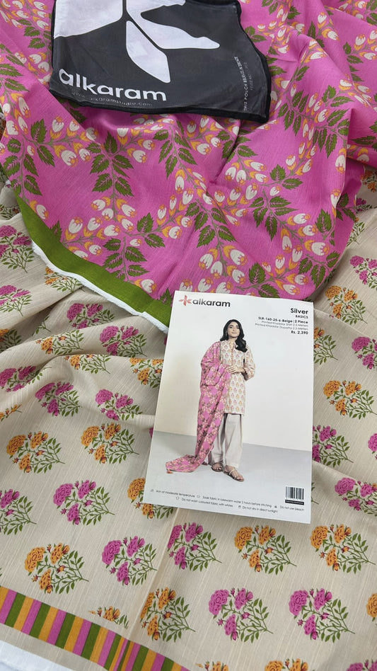 ALKARAM KHADDAR 2 PC SHIRT DUPATTA