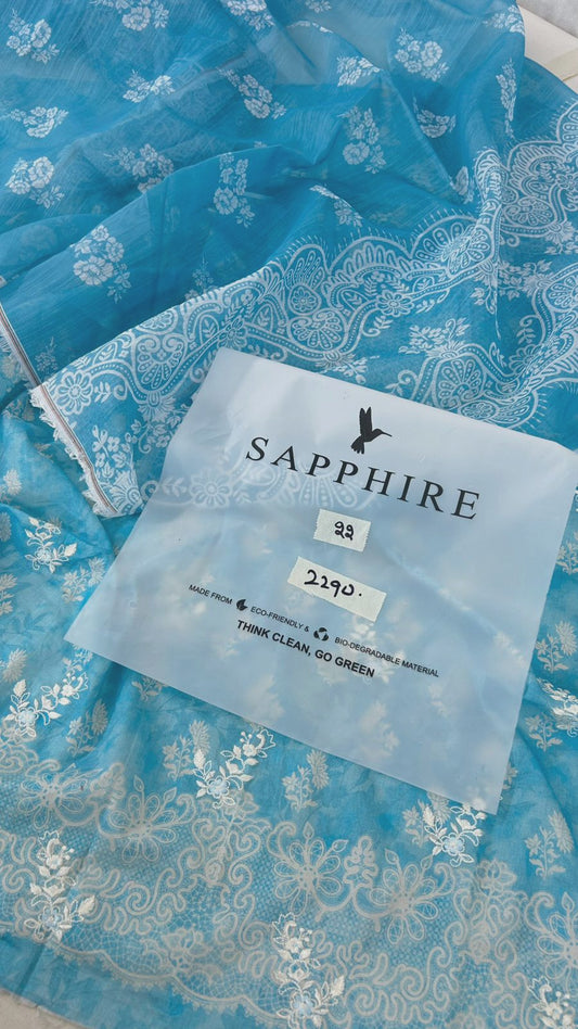 SAPPHIRE EMB 2 PC SHIRT DUPATTA