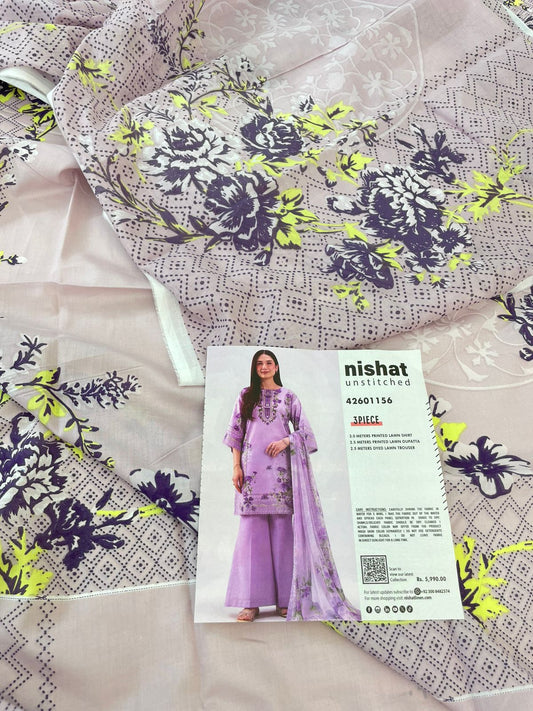 NISHAT LAWN 3 PC