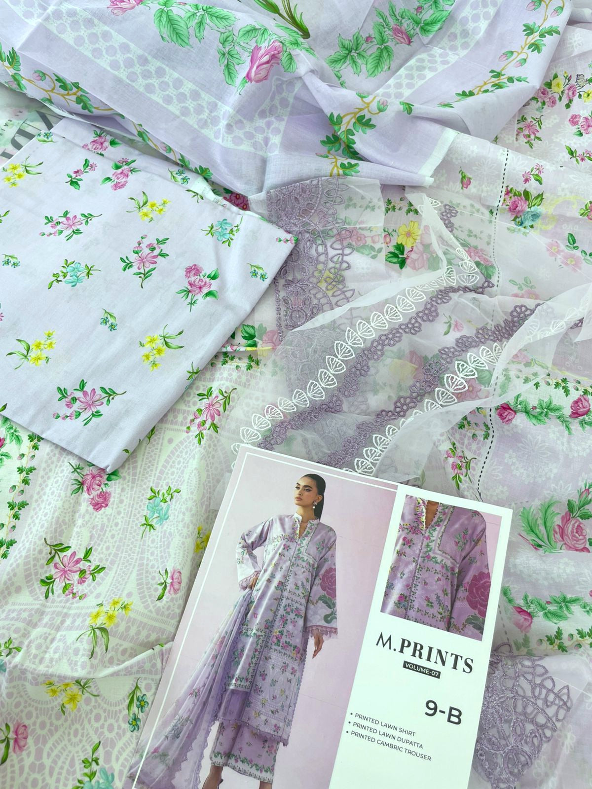 MARIA B LAWN LUXURY 3PC