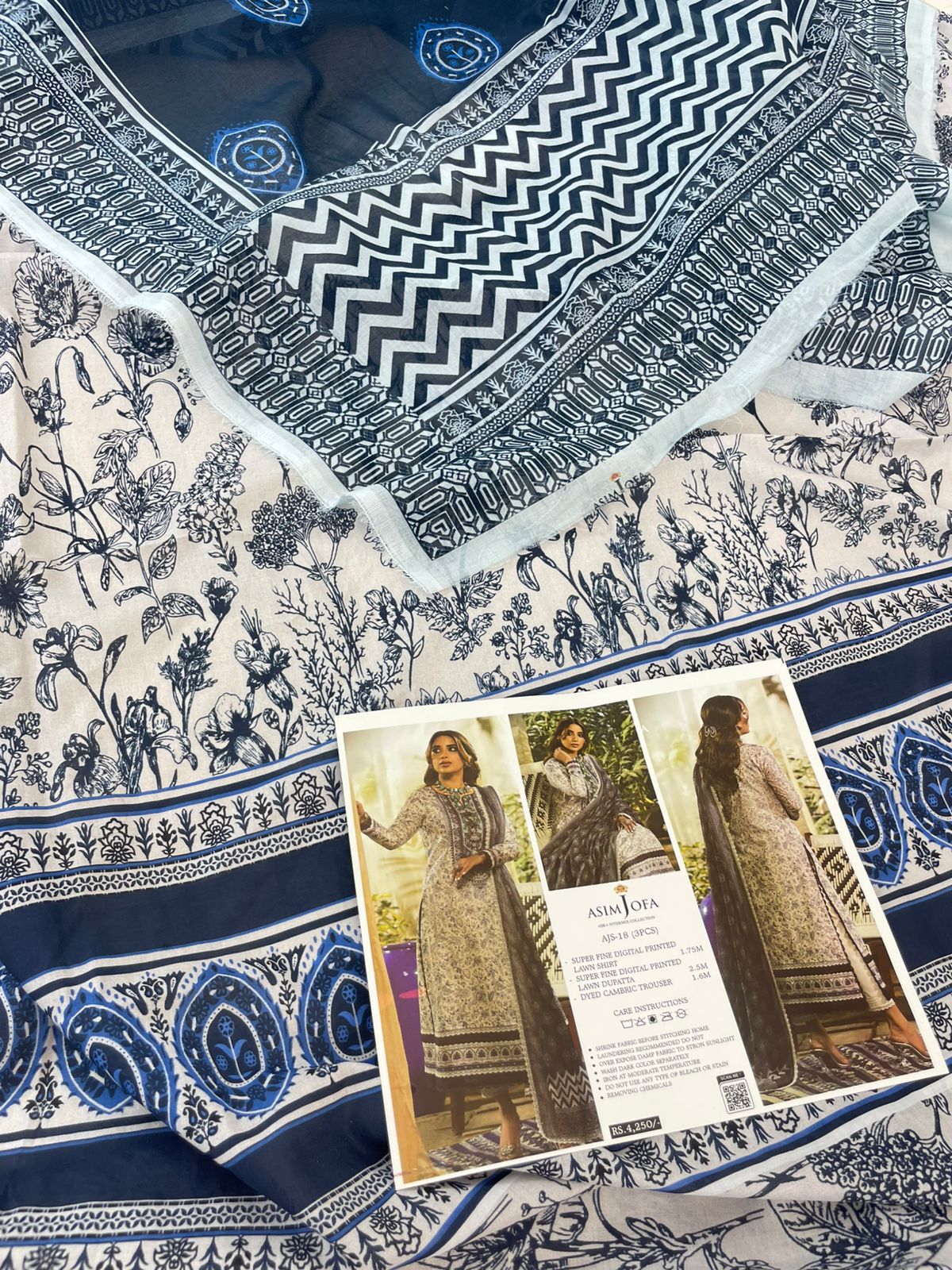 ASIM JOFA LAWN 3 PC