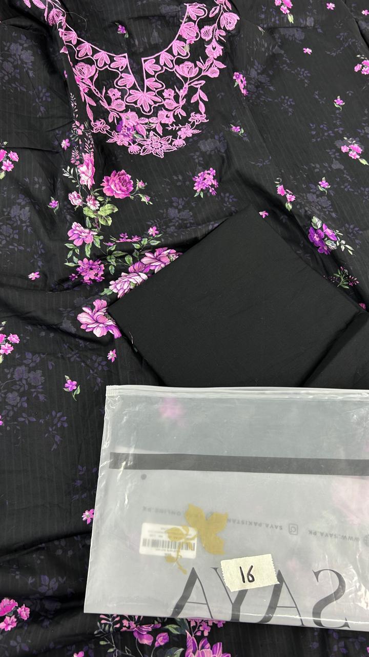 SAYA EMB LAWN 2 PC SHIRT TROUSER