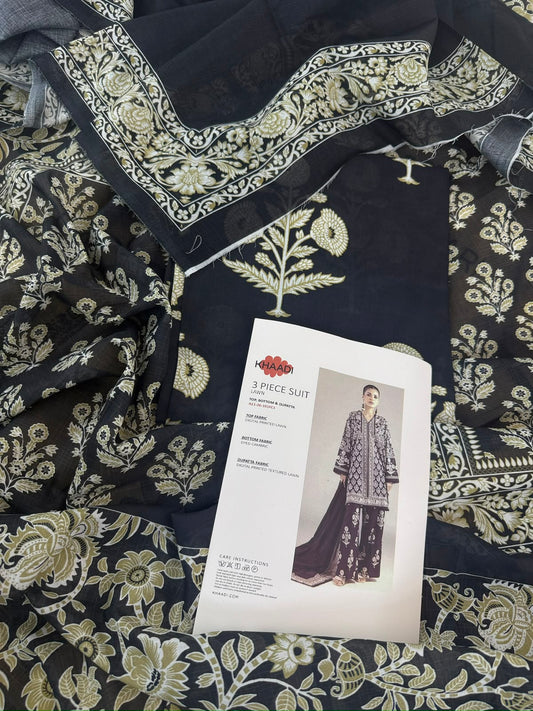 KHAADI LAWN 3 PC