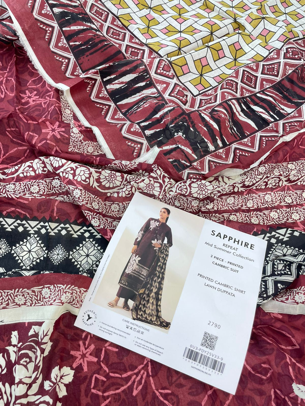 SAPPHIRE LAWN 2 PC SHIRT DUPATTA