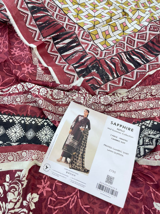 SAPPHIRE LAWN 2 PC SHIRT DUPATTA