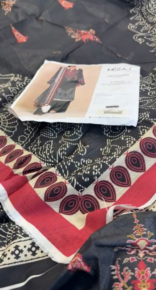 MIZAJ KHADDAR 2 PC SHIRT DUPATTA