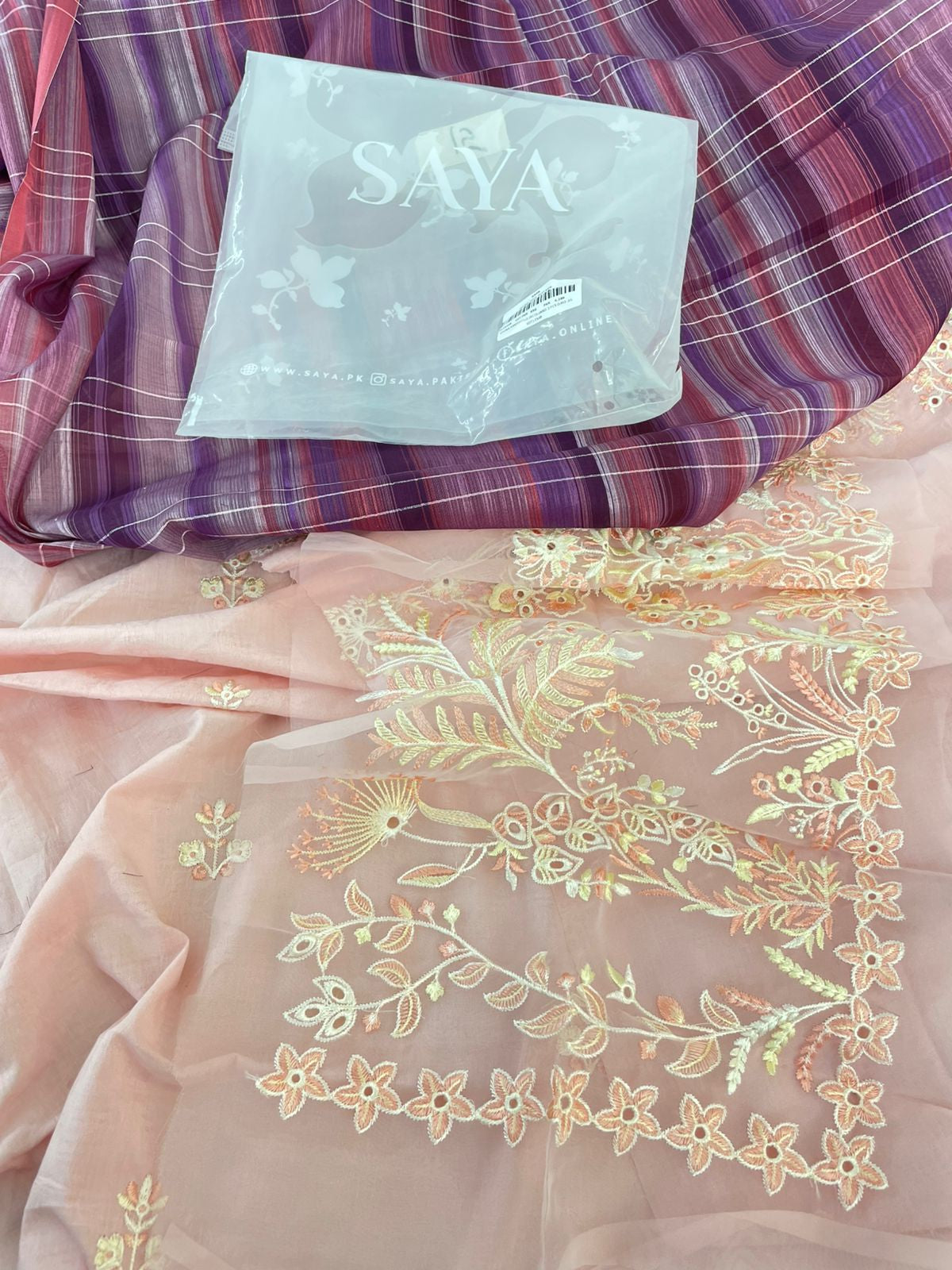 SAYA EMB LAWN 3 PC LUXURY