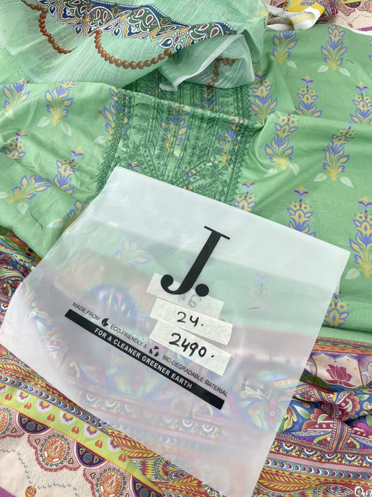 J. EMBROIDERED 2 PC SHIRT DUPATTA
