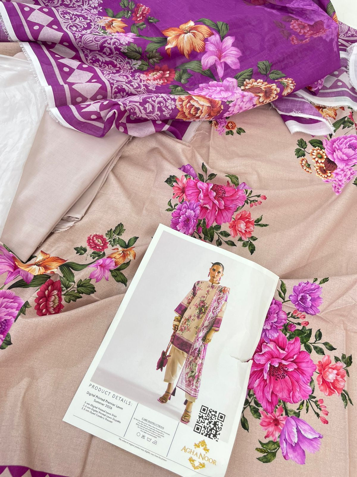 AGHA NOOR LAWN 3PC