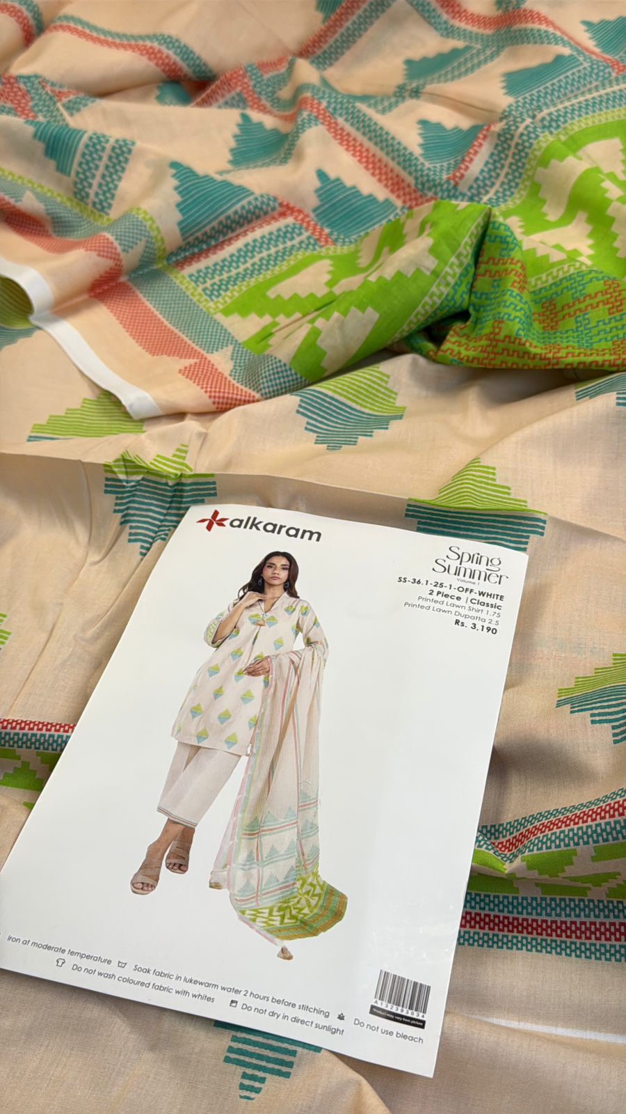 ALKARAM 2PC SHIRT DUPATTA