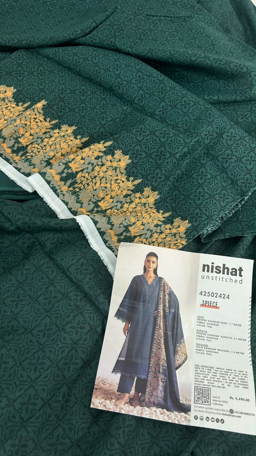 NISHAT KHADDAR 3 PC