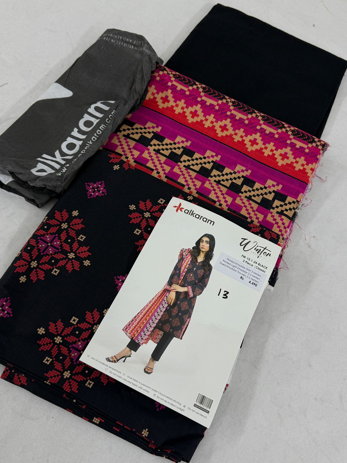 ALKARAM KHADDAR 3 PC