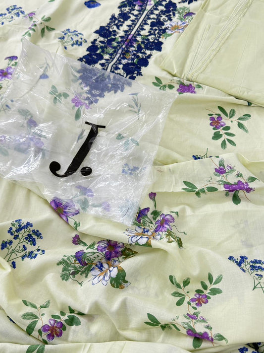 J.  EMBROIDERED 2 PC SHIRT TROUSER