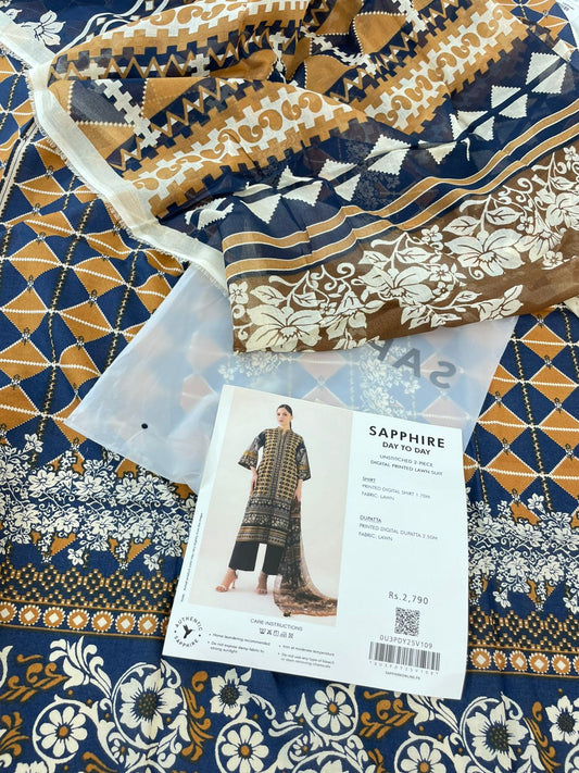 SAPPHIRE LAWN 2 PC SHIRT DUPATTA