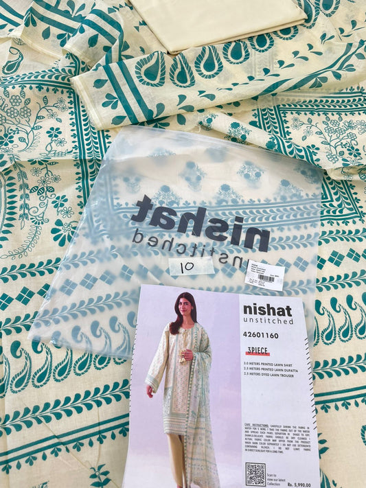NISHAT LAWN 3 PC