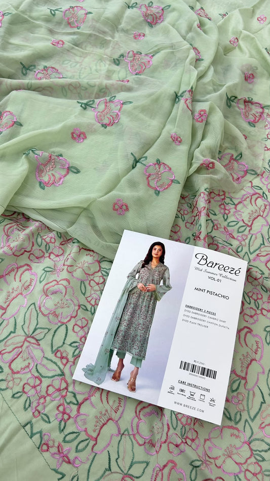 BAREEZE EMB LAWN 3 PC