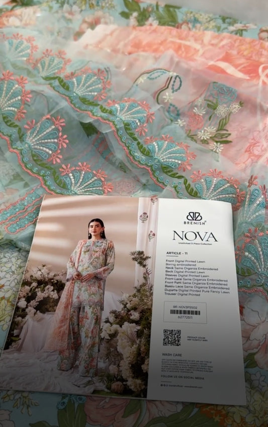 NOVA LAWN EMB 3 PC