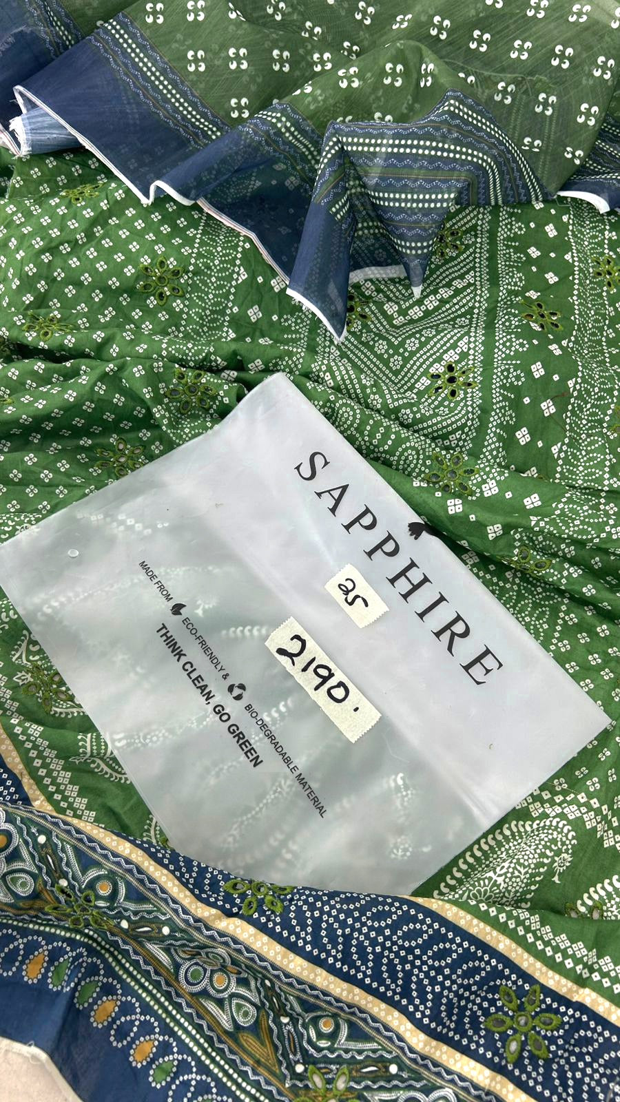 SAPPHIRE EMB 2 PC SHIRT DUPATTA