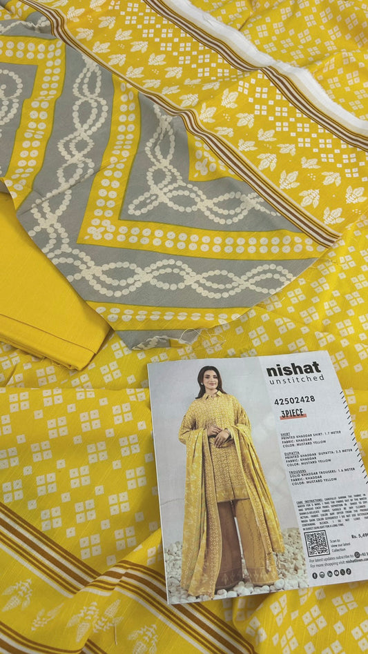 NISHAT KHADDAR 3 PC