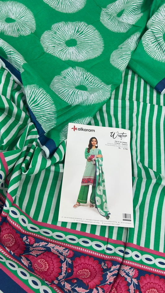 ALKARAM KHADDAR 2 PC SHIRT DUPATTA