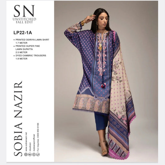 SOBIA NAZIR LAWN BANADORA 3 PC