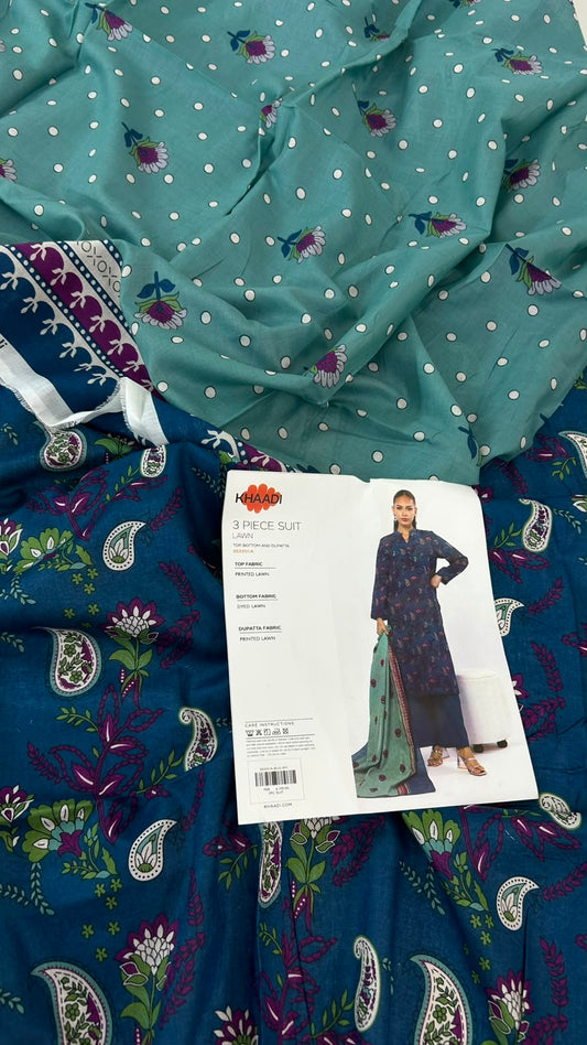 KHAADI LAWN 3 PC