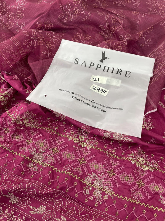 SAPPHIRE EMBROIDERED 2 PC SHIRT DUPATTA