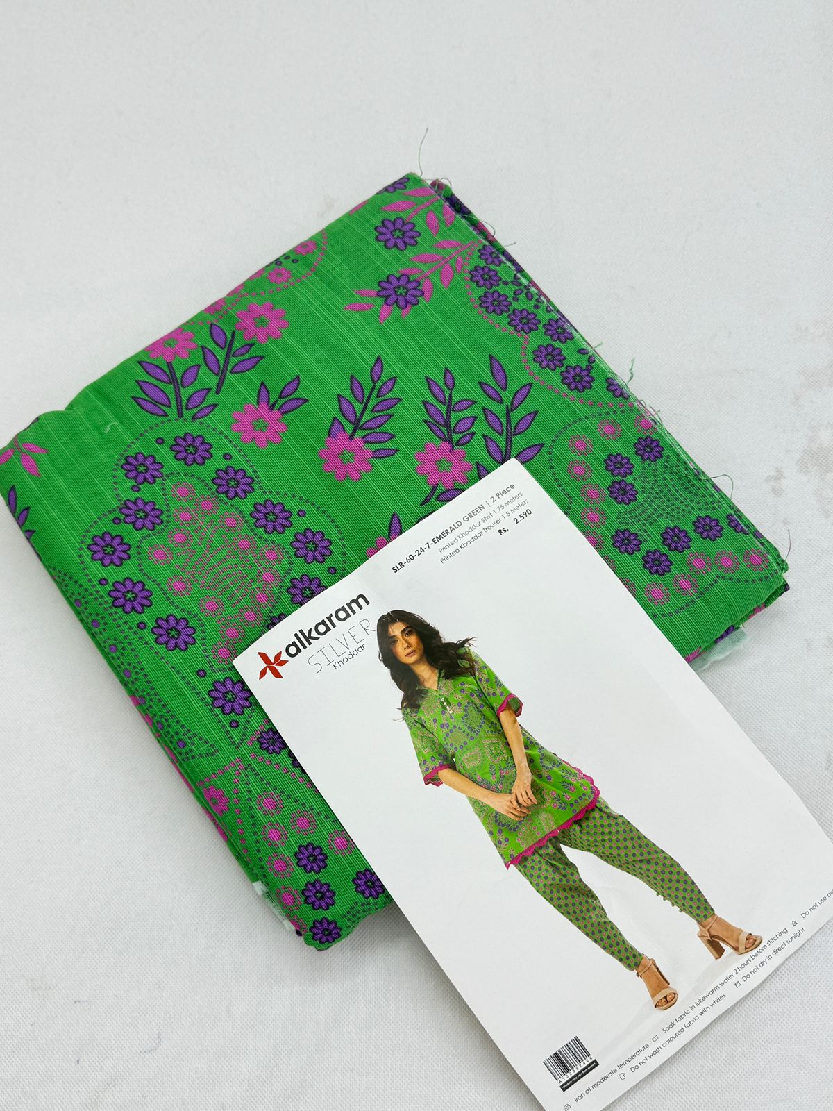 ALKARAM KHADDAR SHIRT TROUSER 2 PC