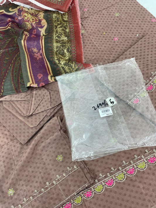 GRAND ETHNC EMB LAWN 3 PC