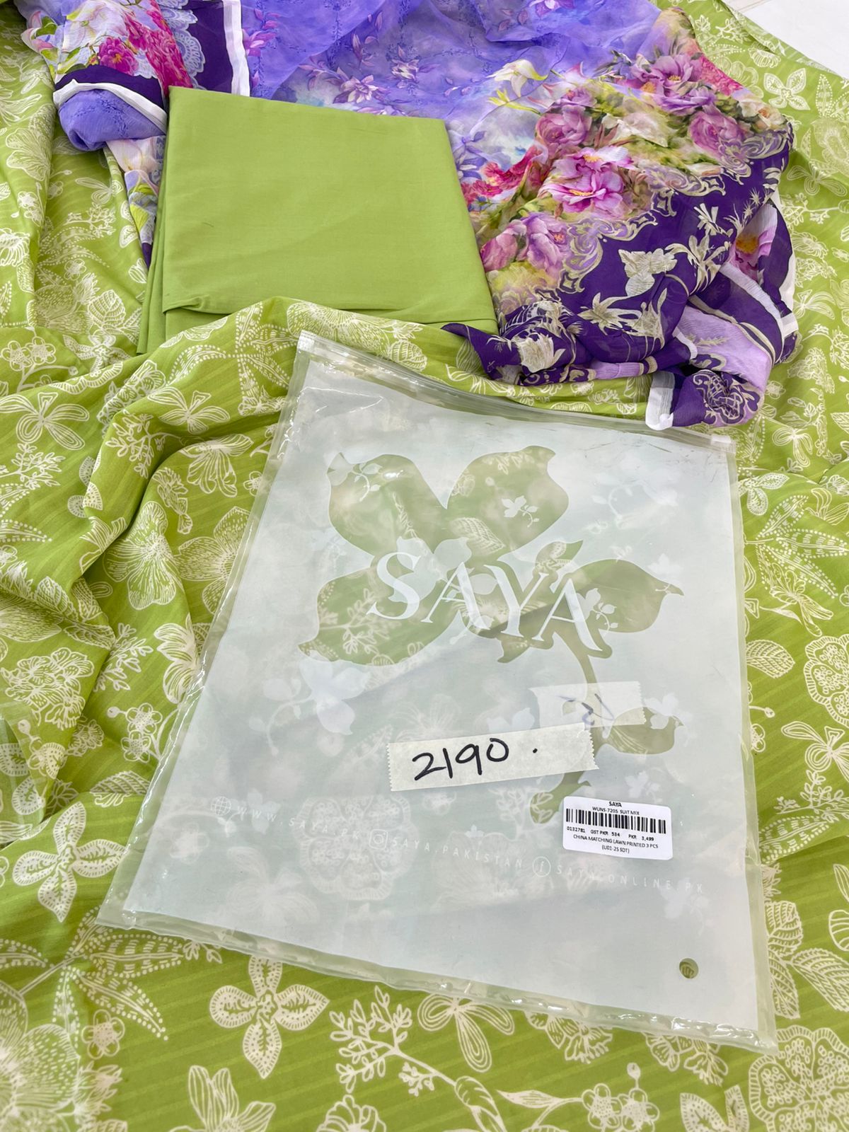 SAYA LAWN PRINTED 3 PC
