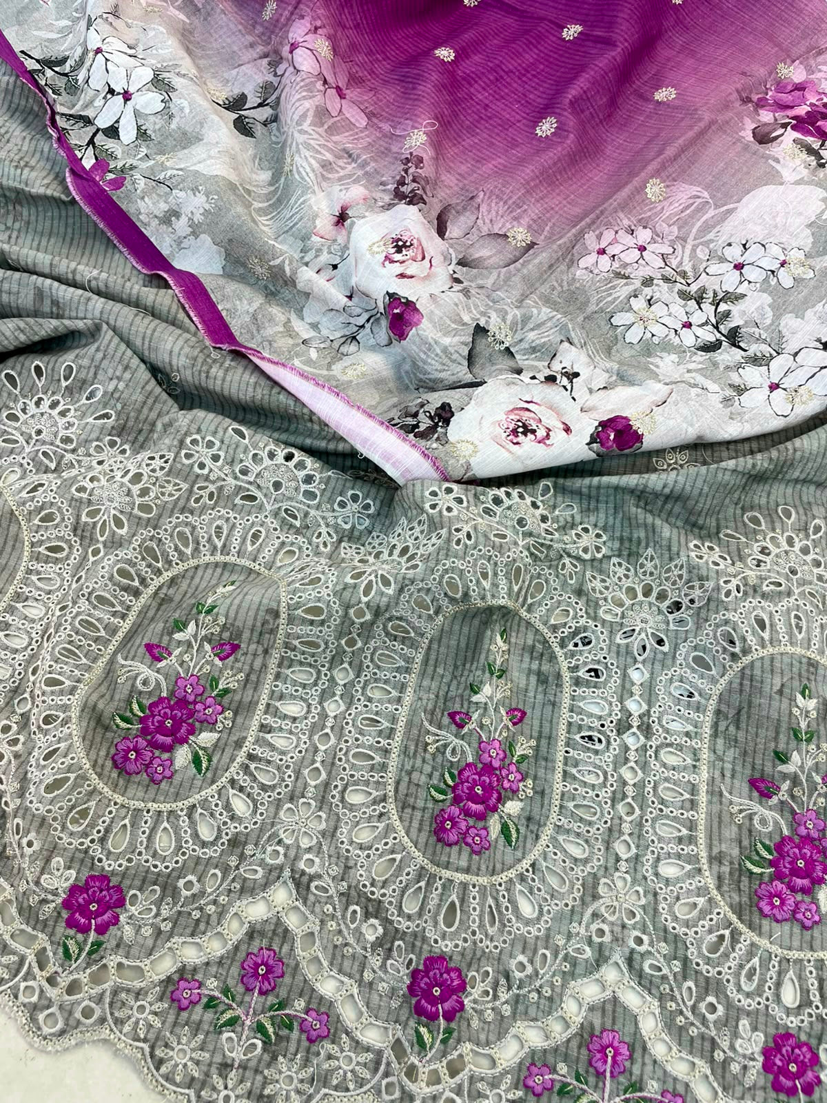 EMB KHADDAR WITH EMB KHADDAR SHAWL 3 PC