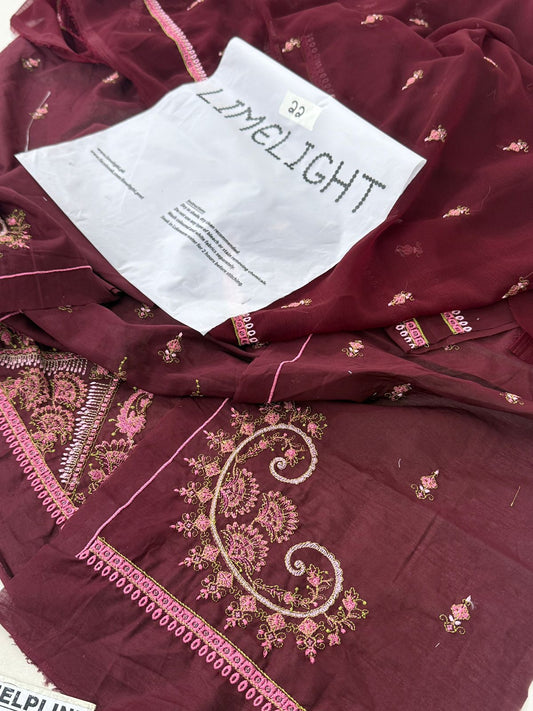 LIMELIGHT EMB 2 PC SHIRT DUPATTA