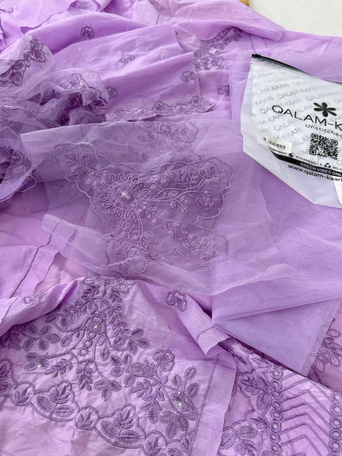QALAMKAARI EMB 2 PC SHIRT EMB DUPATTA