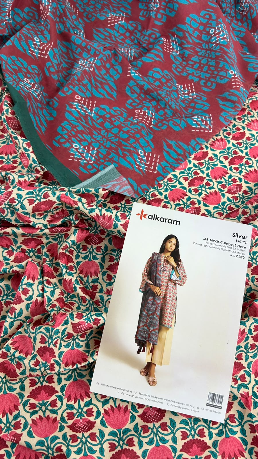 ALKARAM 2 PC SHIRT DUPATTA LAWN