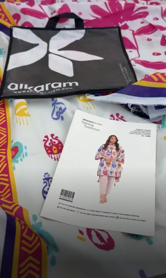 ALKARAM LAWN 3 PC