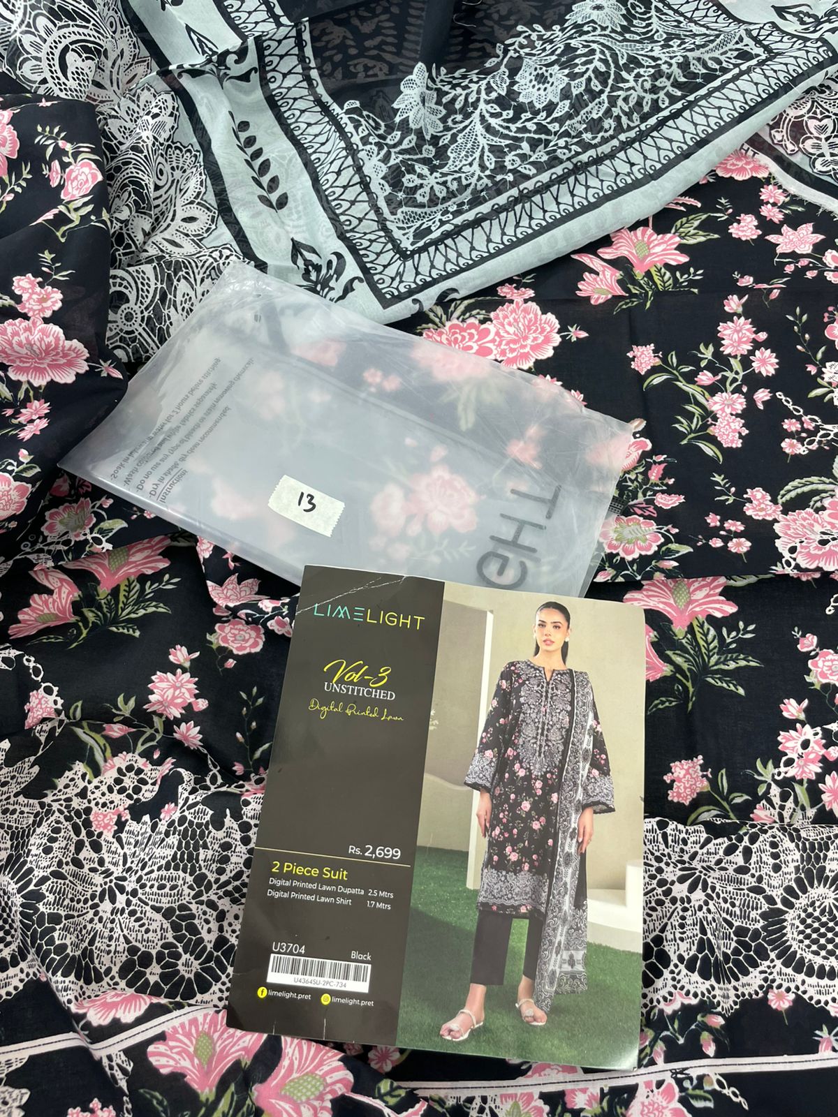2PC LAWN SHIRT DUPATTA