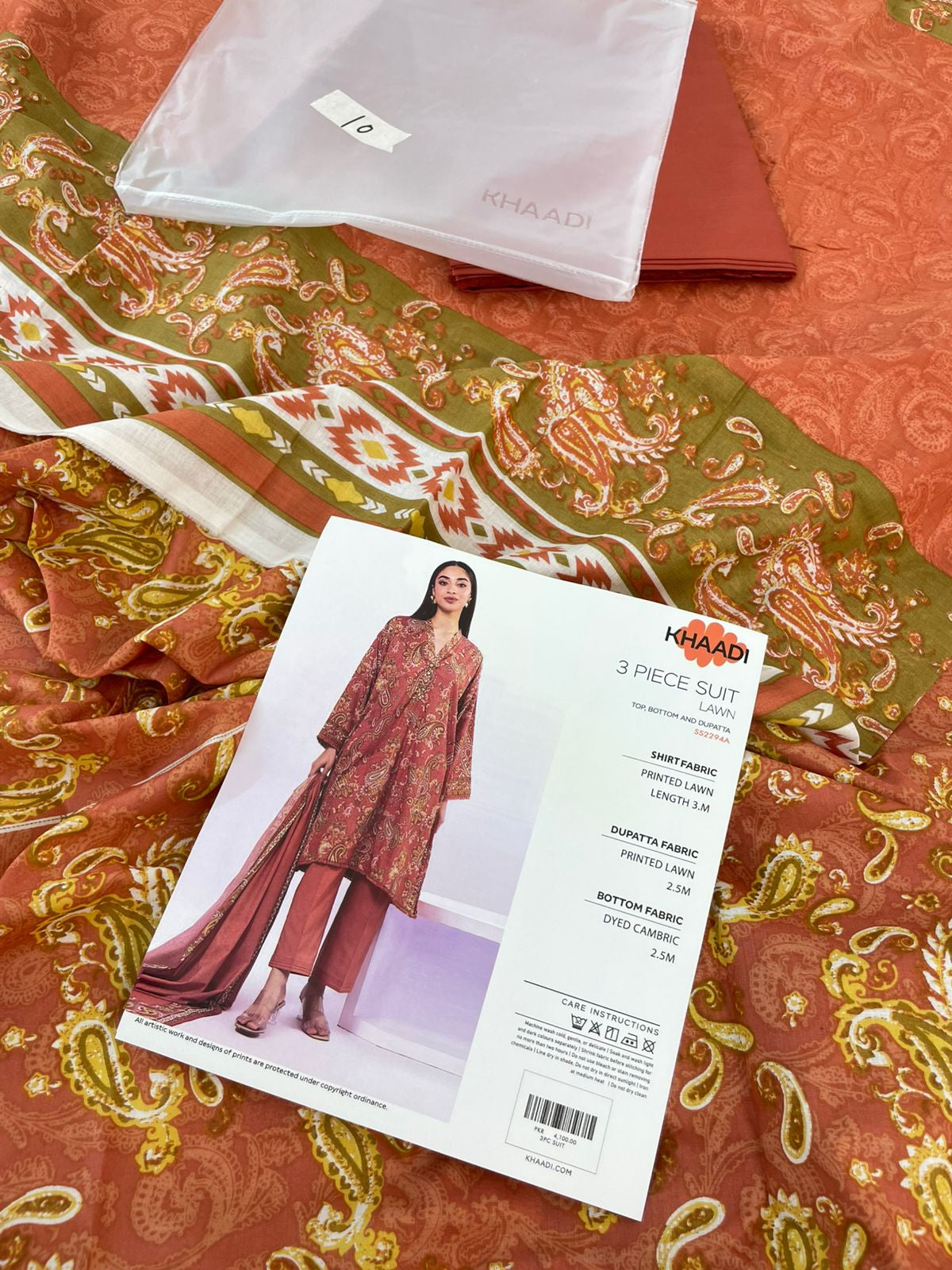KHAADI LAWN 3 PC