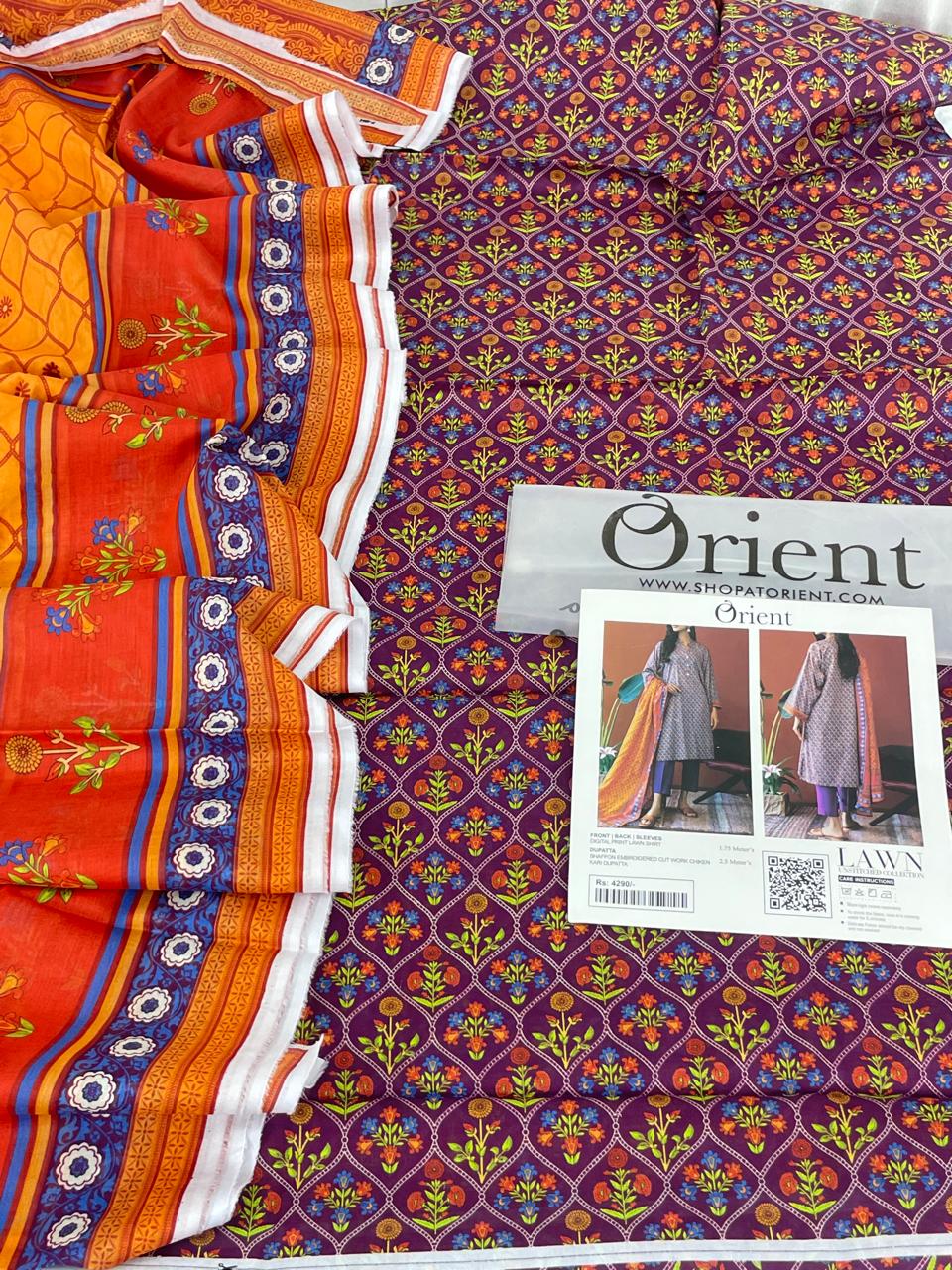 GRAND-ORIENT LAWN 2 PC SHIRT DUPATTA