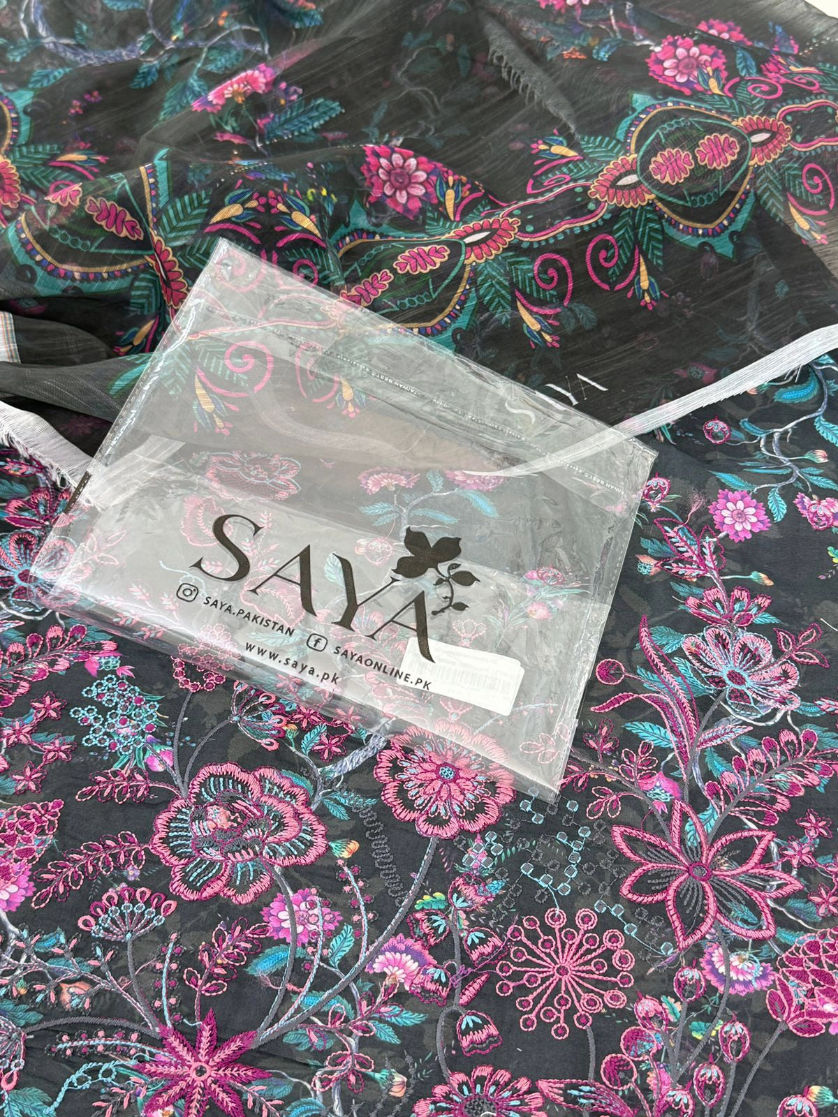 SAYA CHICKANKARI 2 PC SHIRT DUPATTA