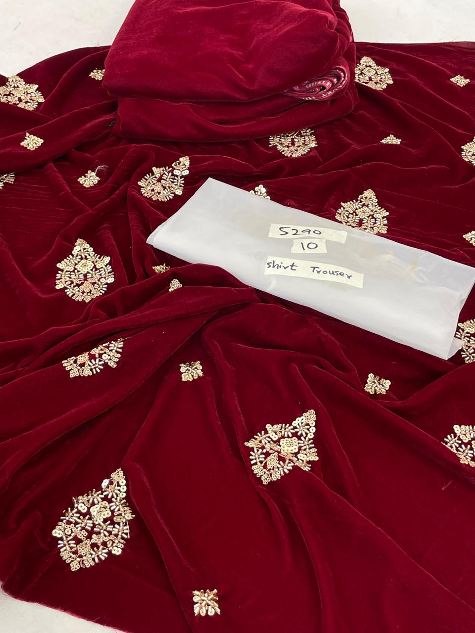 MARIA B EMB VELVET 2 PC