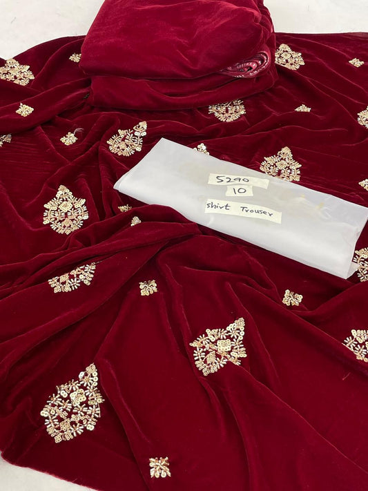 MARIA B EMB VELVET 2 PC