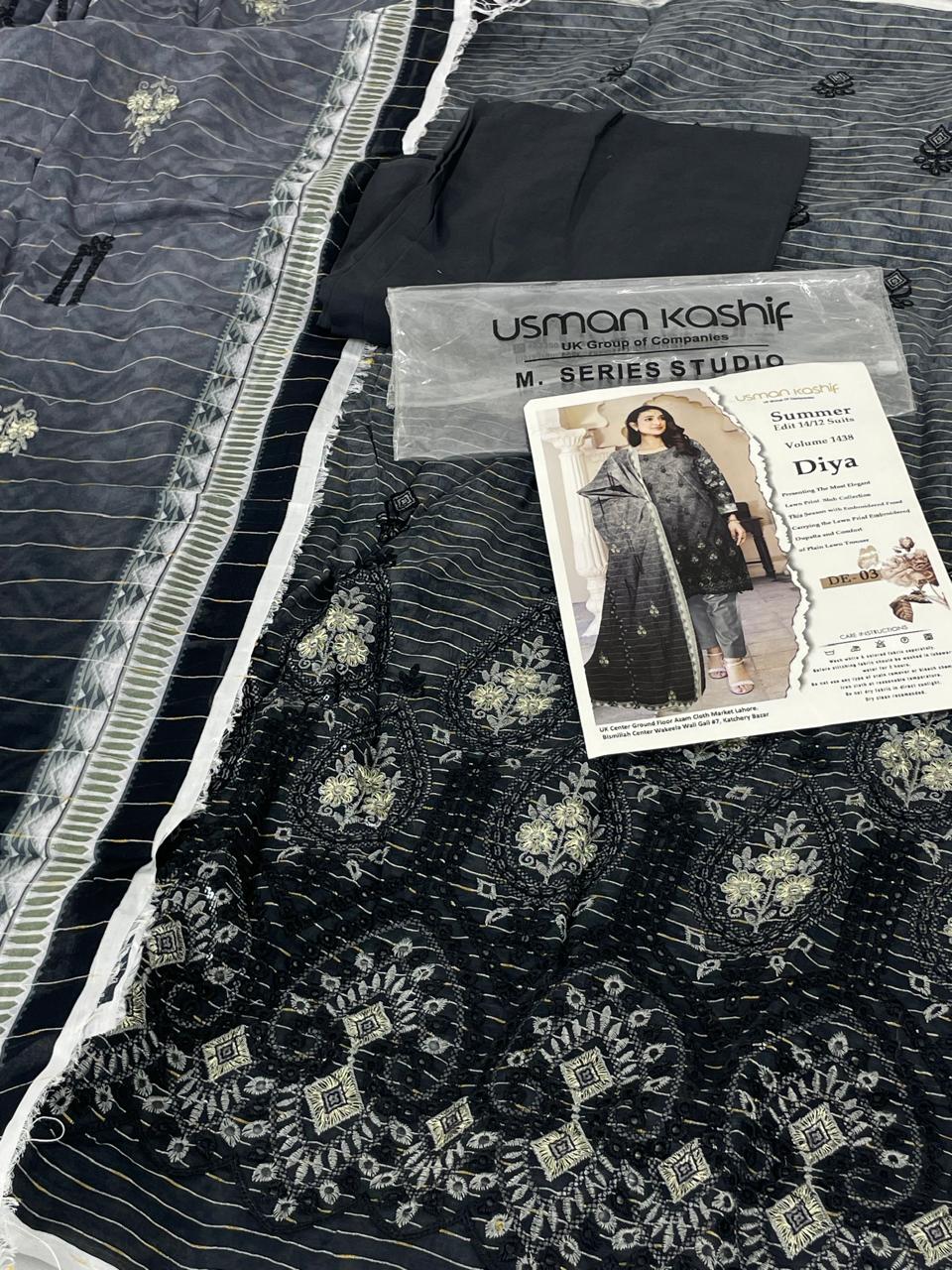 GRAND-CHICKANKARI LAWN 3 PC WITH CHICKANKARI LAWN DUPATTA