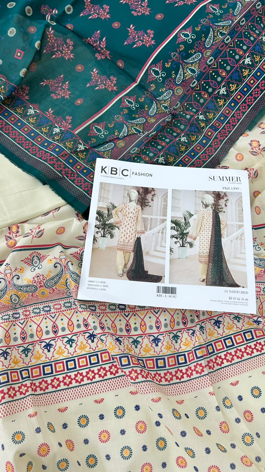 BLOCK PRINTS LAWN 3 PC