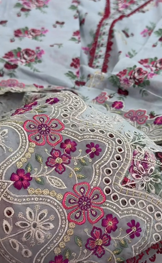 STITCH CHICKANKARI 3 PC