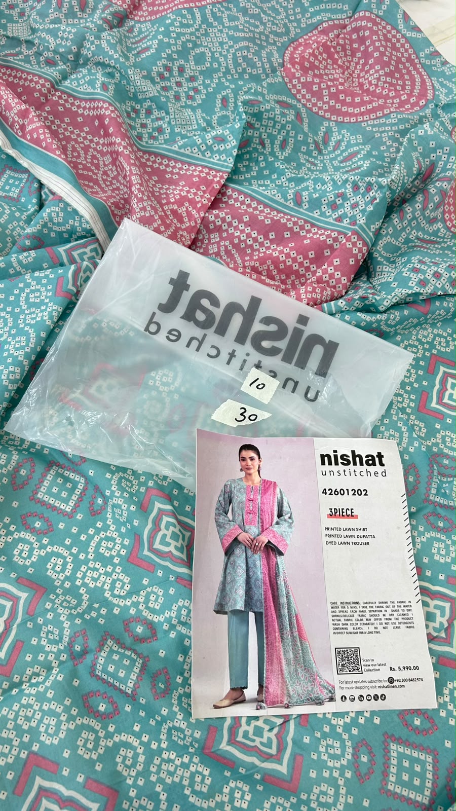 NISHAT LAWN 3 PC