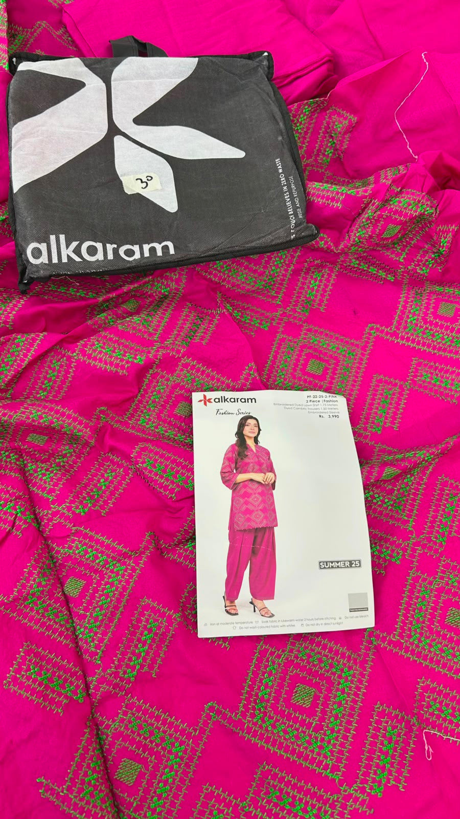 ALKARAM EMB 2 PC SHIRT TROUSER
