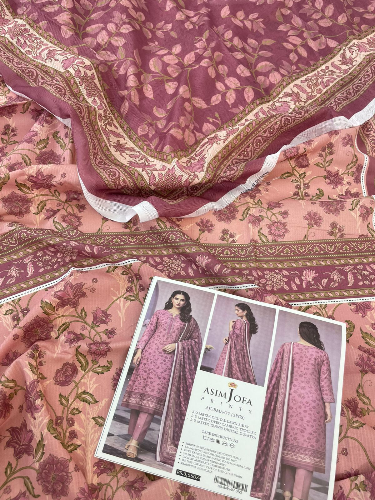 ASIMJOFA LAWN 3 PC