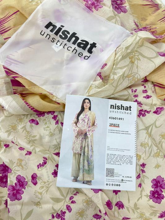 NISHAT 2 PC SHIRT DUPATTA